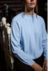 ABBIE CASHWOOL KNIT - aqua blue
